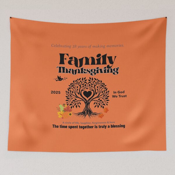 Item preview, We Talking Bahamian “Family Thanksgiving“ sharp orange, apparels and accessories  designed and sold by We Talking Bahamian.