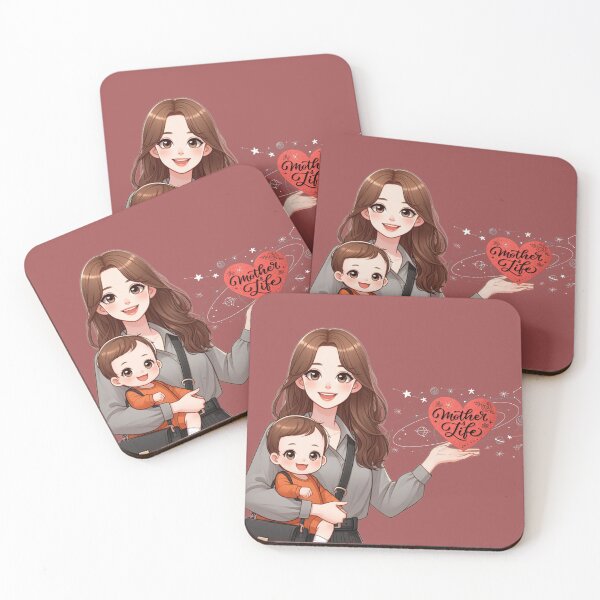 Item preview, "Mother Life," "Cartoon," "Happy Mom and Baby," and "Family Design." designed and sold by thechoice1.