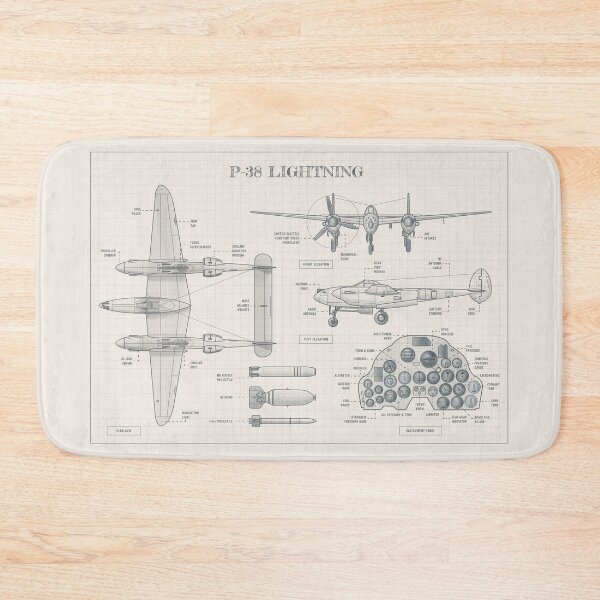 Item preview, P-38 Lightning (Hand-Drawn Pencil Sketch) designed and sold by BGALAXY.