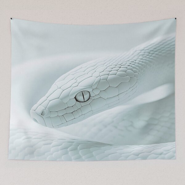Item preview, Graceful white snake coiled designed and sold by anytka.
