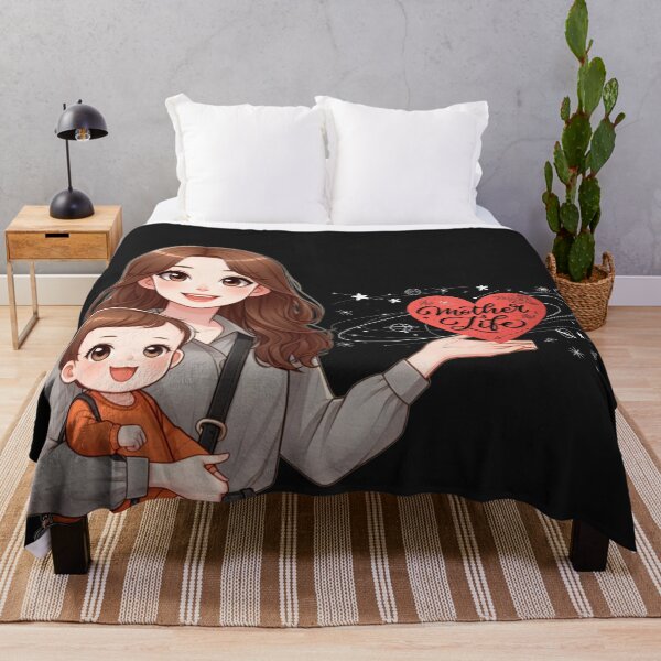 Item preview, "Mother Life," "Cartoon," "Happy Mom and Baby," and "Family Design." designed and sold by thechoice1.