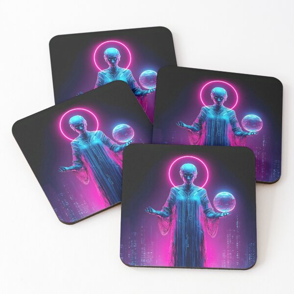 Item preview, Oracle.exe — Cyberpunk Neon Goddess of the Network designed and sold by STITCHDROID.