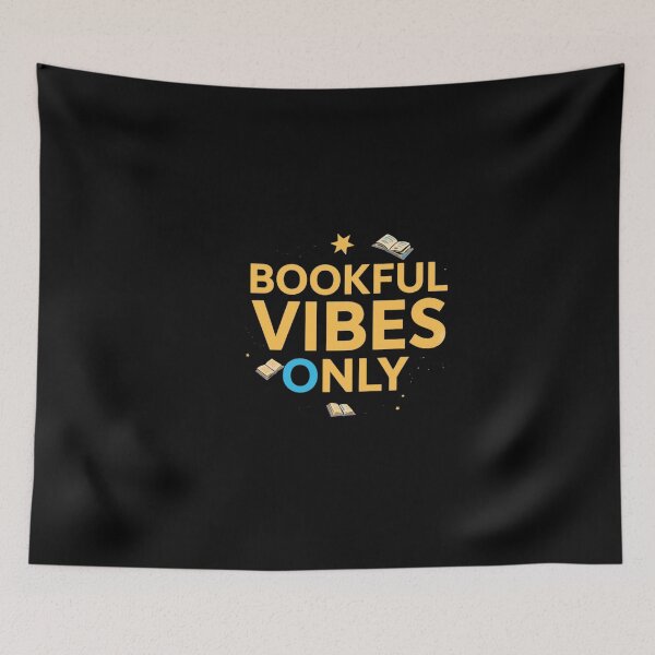 Item preview,  Bookful vibes only2– black Book Lover design  designed and sold by Happyhoo1.