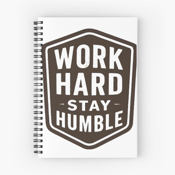 Item preview, Work Hard, Stay Humble – 1940s Vintage Badge Emblem with Bold Distressed Typography designed and sold by DaEeX.