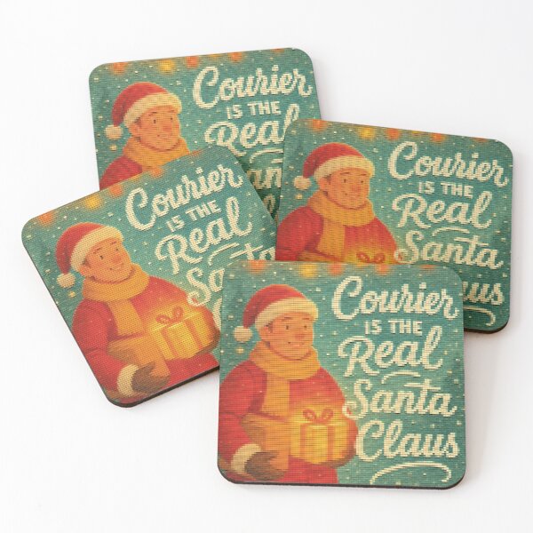 Item preview, Courier Is the Real Santa Claus – Christmas Courier Illustration designed and sold by RitaStudio.