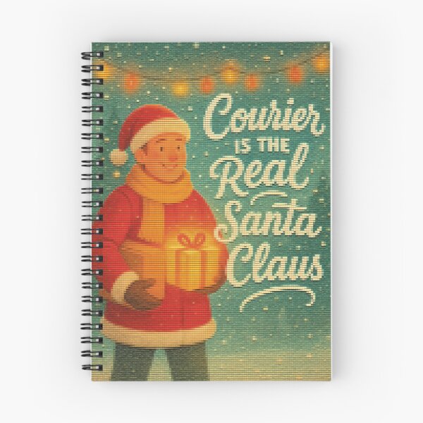 Item preview, Courier Is the Real Santa Claus – Christmas Courier Illustration designed and sold by RitaStudio.