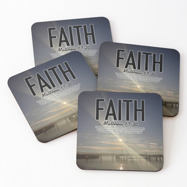 Item preview, Matthew 17:20 FAITH Christian Moonlight Art – Mustard Seed Bible Verse Inspirational Design designed and sold by Alaska Magick.
