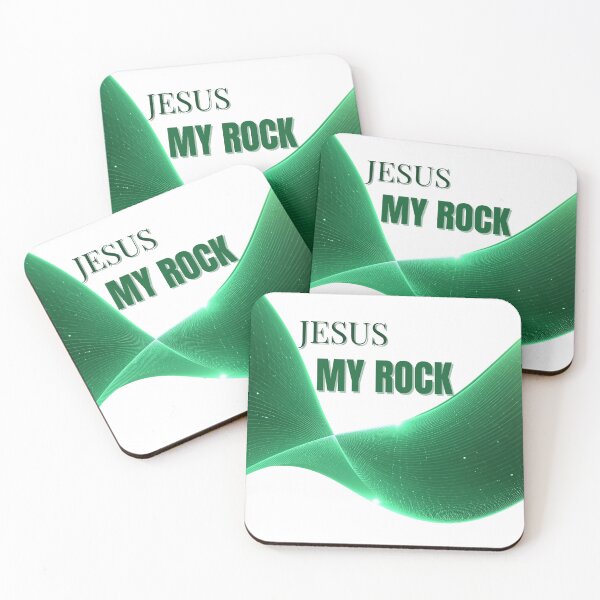Item preview, Jesus My Rock Neon Wave designed and sold by FaithShop1.