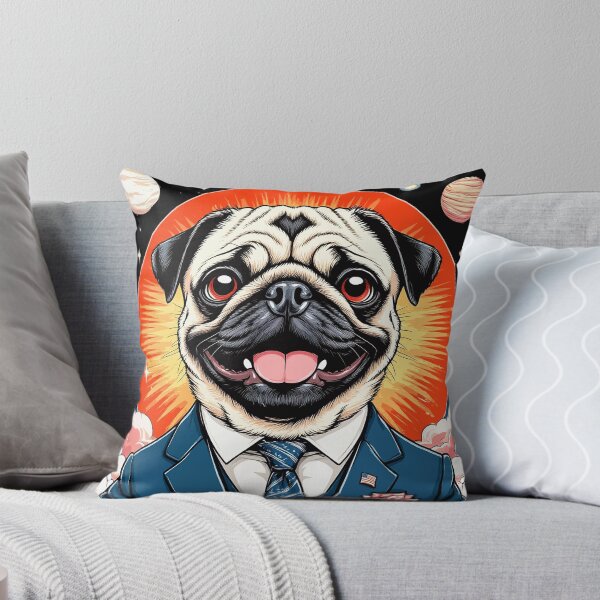 Item preview, Cute Pug Dog in Red Circle in Formal Clothing. Pug Boss. Pug Politician. designed and sold by PeasyEasy.