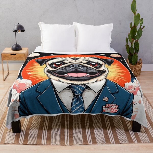 Item preview, Cute Pug Dog in Red Circle in Formal Clothing. Pug Boss. Pug Politician. designed and sold by PeasyEasy.