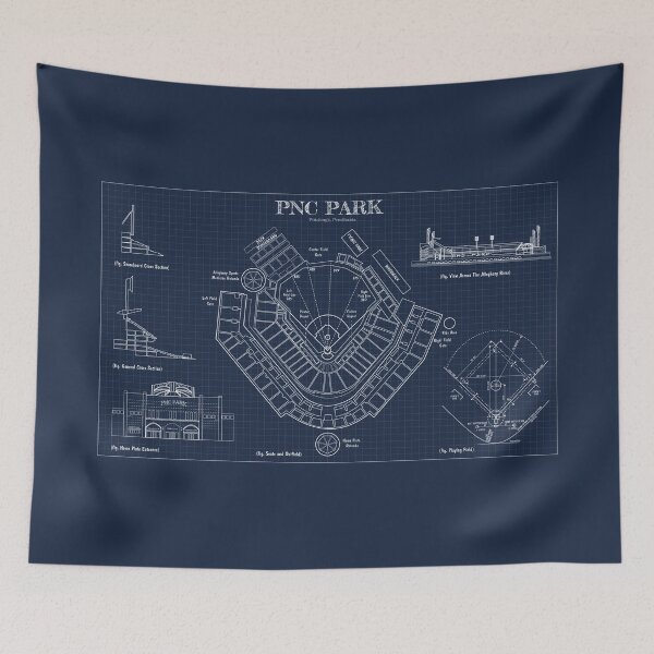 Item preview, PNC Park (Navy Blueprint) designed and sold by BGALAXY.