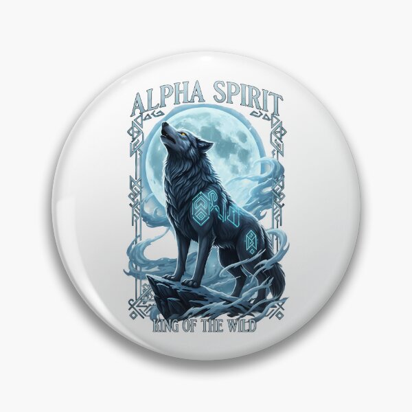 Item preview, Alpha Wolf Spirit – Lone Wolf Leader | Mystic Wolf Moon Design | Powerful Fantasy Wolf Artwork designed and sold by lamiarte.