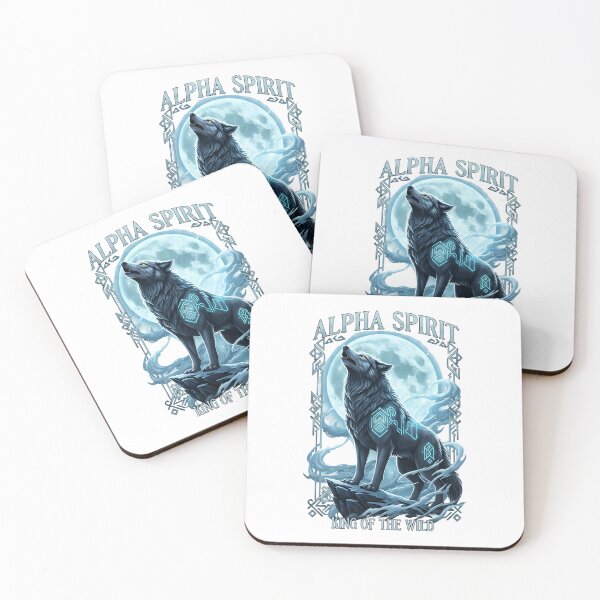 Item preview, Alpha Wolf Spirit – Lone Wolf Leader | Mystic Wolf Moon Design | Powerful Fantasy Wolf Artwork designed and sold by lamiarte.