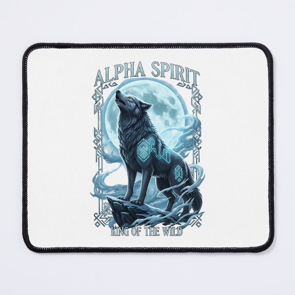 Item preview, Alpha Wolf Spirit – Lone Wolf Leader | Mystic Wolf Moon Design | Powerful Fantasy Wolf Artwork designed and sold by lamiarte.