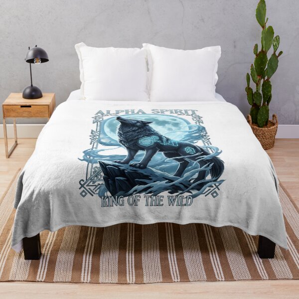 Item preview, Alpha Wolf Spirit – Lone Wolf Leader | Mystic Wolf Moon Design | Powerful Fantasy Wolf Artwork designed and sold by lamiarte.