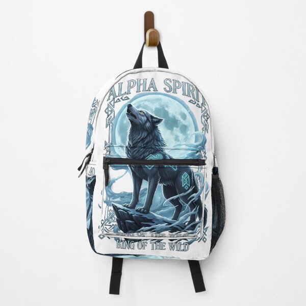 Item preview, Alpha Wolf Spirit – Lone Wolf Leader | Mystic Wolf Moon Design | Powerful Fantasy Wolf Artwork designed and sold by lamiarte.