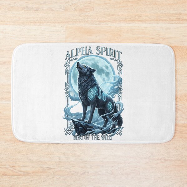 Item preview, Alpha Wolf Spirit – Lone Wolf Leader | Mystic Wolf Moon Design | Powerful Fantasy Wolf Artwork designed and sold by lamiarte.