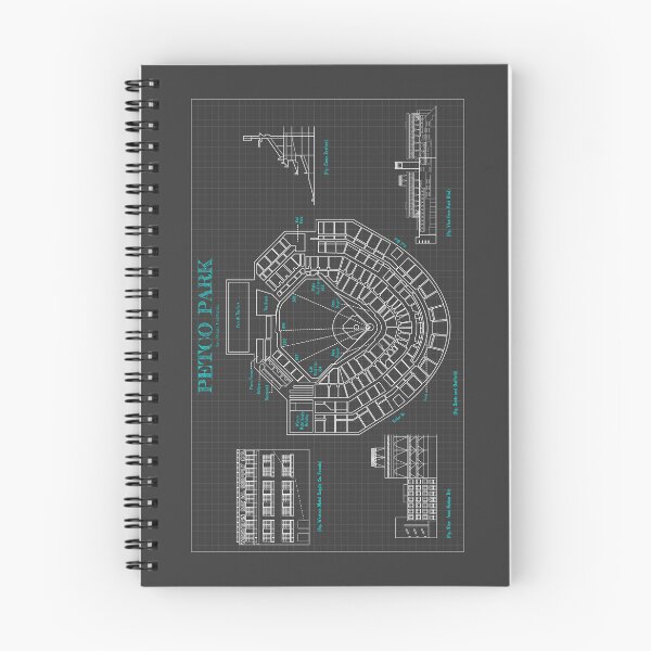 Artikelvorschau, PETCO Park (Grey and Turquoise Blueprint) entworfen und verkauft von BGALAXY.