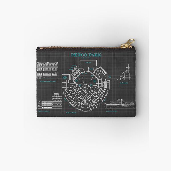 Artikelvorschau, PETCO Park  (Grey and Turquoise Blueprint) entworfen und verkauft von BGALAXY.