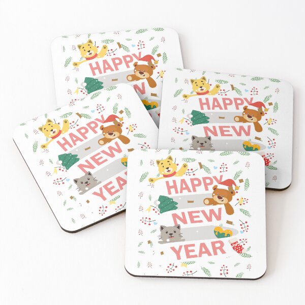 Item preview, Cute Pets Happy New Year 2026 | Festive Animal Holiday Design designed and sold by Mona-kewana.