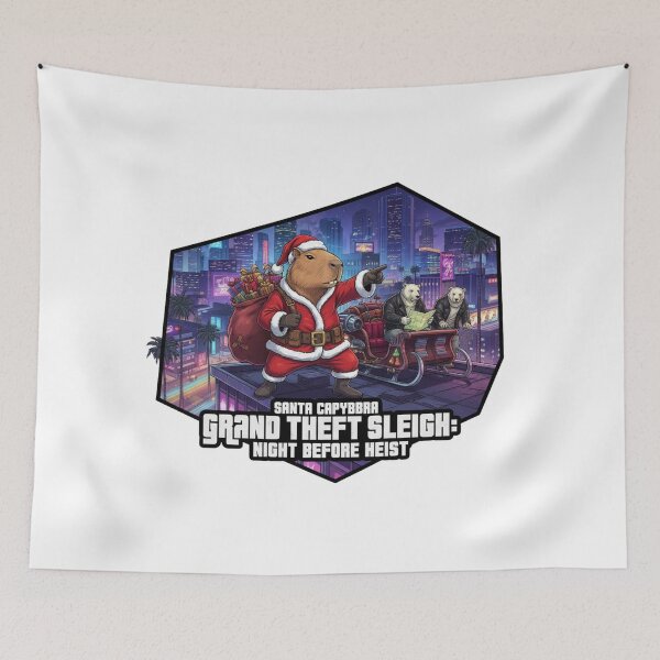 Item preview, Vice Vegas: Capybara Santa Casino Cheat Night designed and sold by MiszungART.