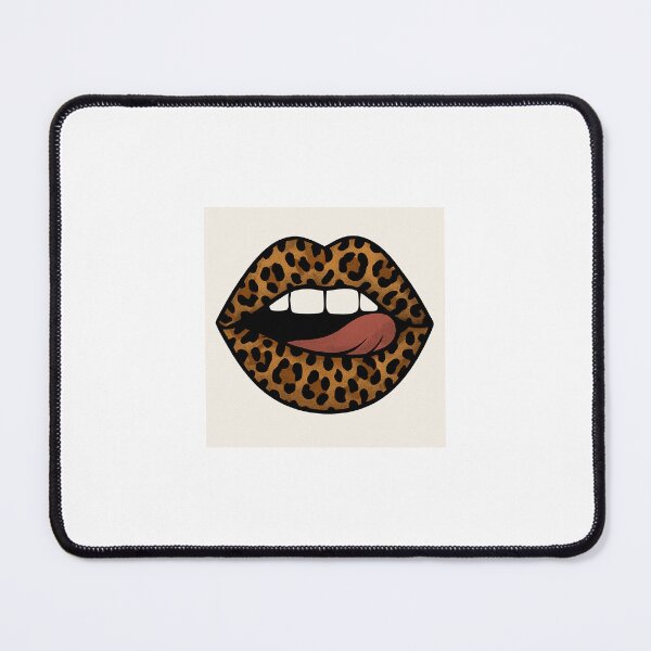 Item preview, Leopard Print Lips with Tongue – Bold Fashion Graphic | T-Shirt Design designed and sold by MatiZw.