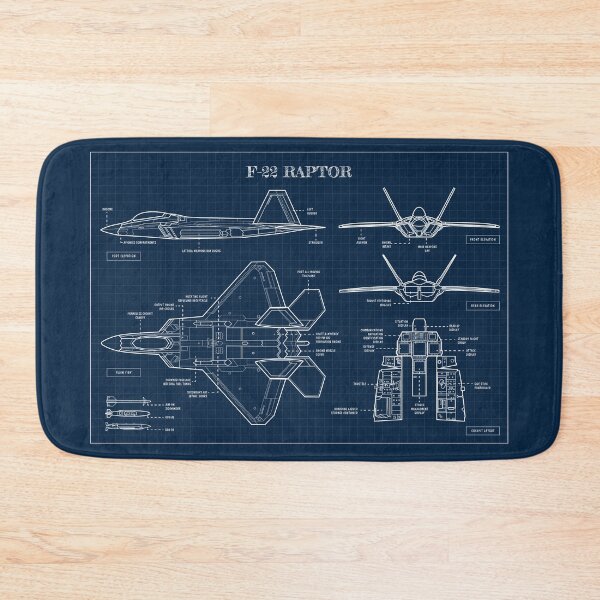 Item preview, F-22 Raptor (Navy Blueprint) designed and sold by BGALAXY.