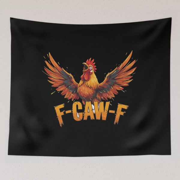 Item preview, Funny F-CAW-F Chicken Rooster Joke T-Shirt designed and sold by BANKACEM.STORE.