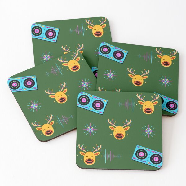 Item preview, Christmas Reindeer DJ Party Pattern designed and sold by VibrArtco.