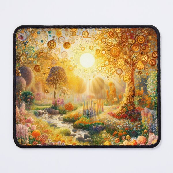 Item preview, Golden Sun Garden – Pastel Florals Klimt-Inspired Sunflowers designed and sold by EmeraldeaArt.