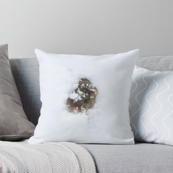 Item preview, Playful little mouse in the snow – winter surprise / Swiss Artwork Photography designed and sold by Raphael Wolf.