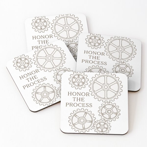Item preview, “Honor the Process – Vintage Industrial Gears Illustration (Line Art)” designed and sold by DaEeX.