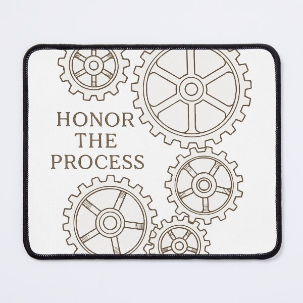 Item preview, “Honor the Process – Vintage Industrial Gears Illustration (Line Art)” designed and sold by DaEeX.