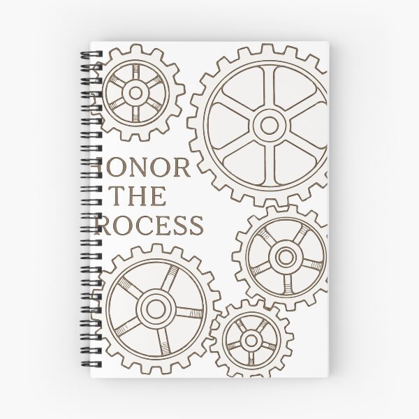 Item preview, “Honor the Process – Vintage Industrial Gears Illustration (Line Art)” designed and sold by DaEeX.