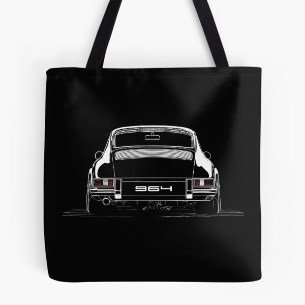 Artikelvorschau, Illustration der Hecklinie eines klassischen Porsche 911 964 entworfen und verkauft von blackdogshop.