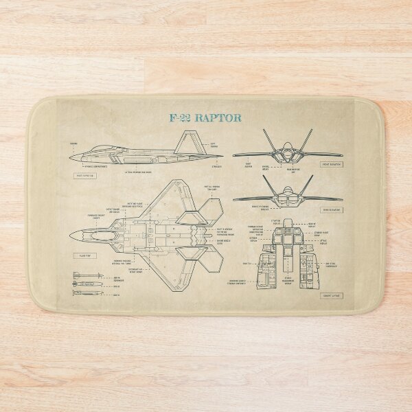 Item preview, F-22 Raptor (Parchment Blueprint) designed and sold by BGALAXY.