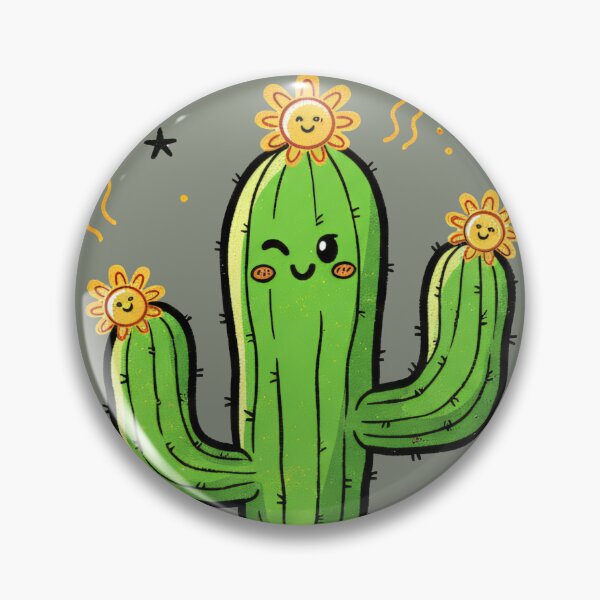 Item preview, Sunny Sunday Cactus - Bloom Where You're Planted Kawaii Art designed and sold by AwesomeBeyondLimits.