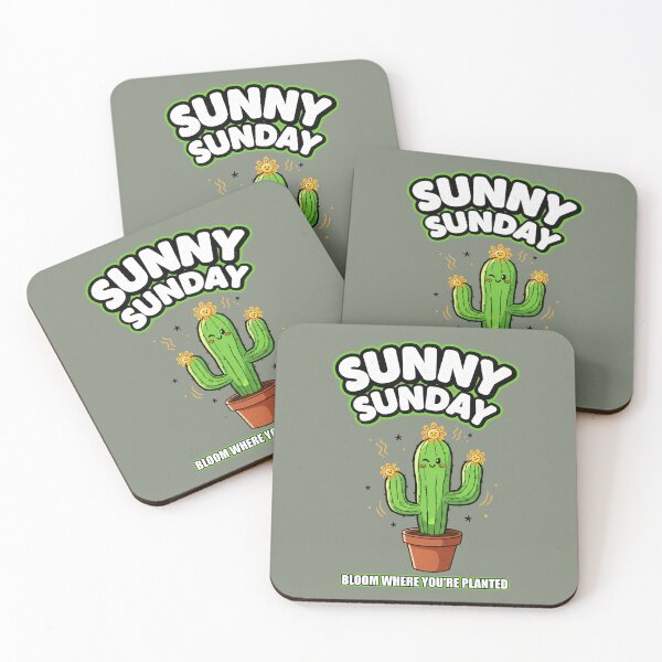 Item preview, Sunny Sunday Cactus - Bloom Where You're Planted Kawaii Art designed and sold by AwesomeBeyondLimits.
