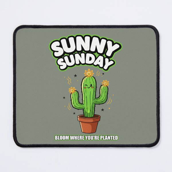 Item preview, Sunny Sunday Cactus - Bloom Where You're Planted Kawaii Art designed and sold by AwesomeBeyondLimits.