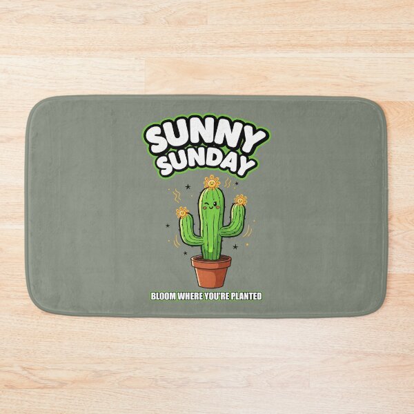 Item preview, Sunny Sunday Cactus - Bloom Where You're Planted Kawaii Art designed and sold by AwesomeBeyondLimits.