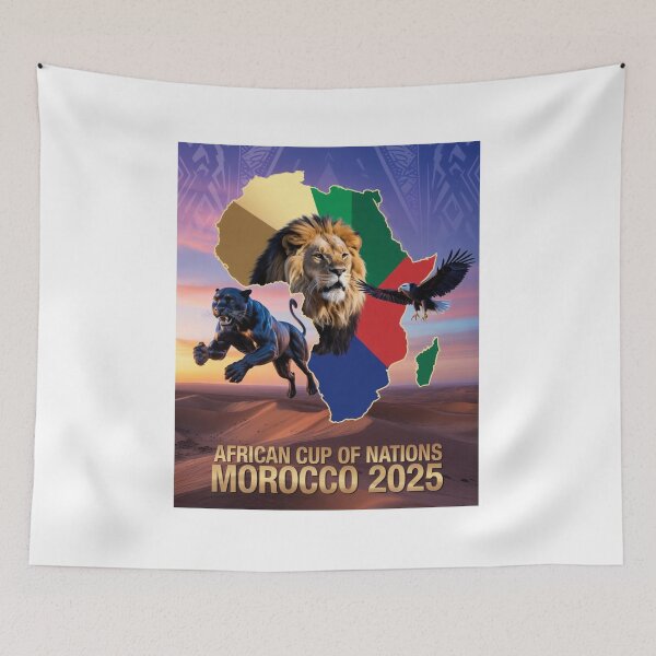 Item preview, AFCON 2025 Morocco - Kings of the Continent Animal Mascot Poster designed and sold by SHOPYWOOD ⭐⭐⭐⭐⭐.