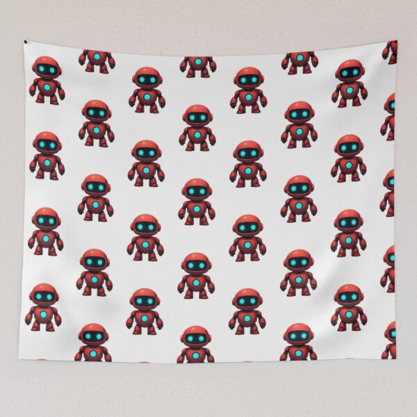 Item preview, Cute Neon Robot – Glow Effect Transparent Sticker designed and sold by Byarasstudio.