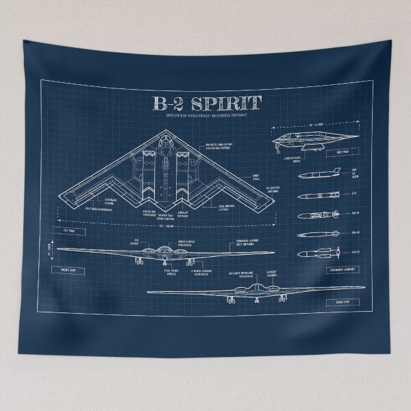 Item preview, B-2 Spirit Stealth Bomber (Navy - Horizontal) designed and sold by BGALAXY.