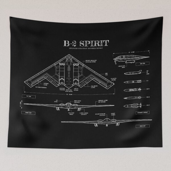 Item preview, B-2 Spirit Stealth Bomber (White Stencil - Horizontal) designed and sold by BGALAXY.