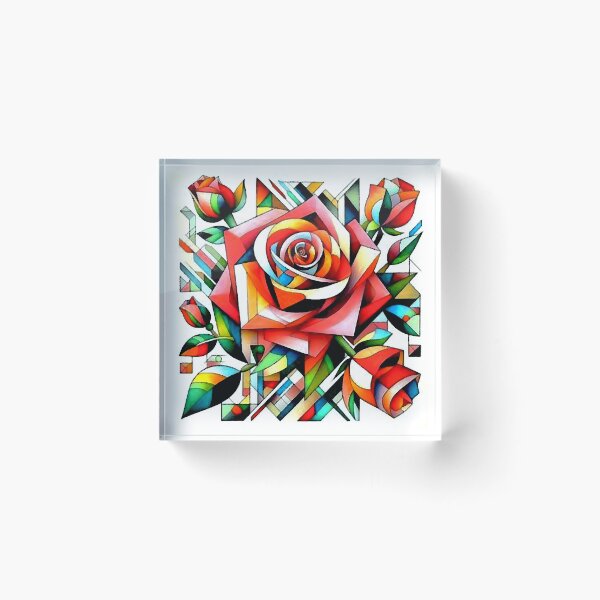 Item preview, Geometric Rose Graphic designed and sold by ViaARTfactory.