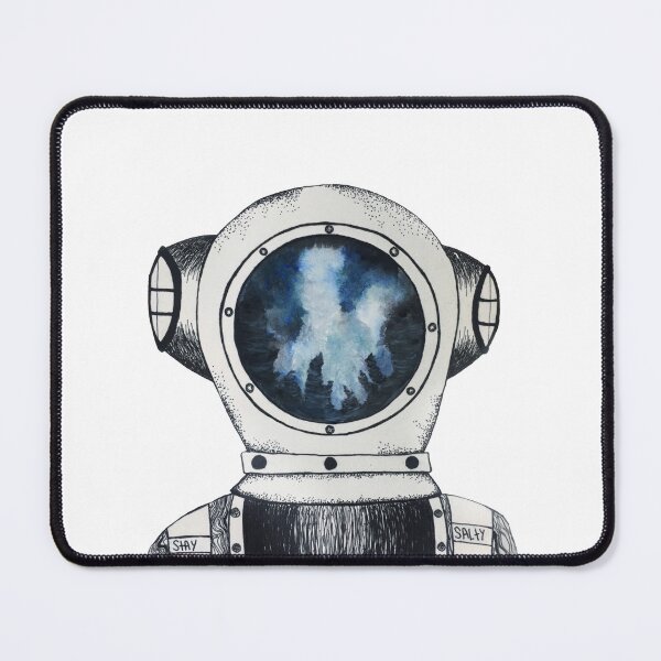 Item preview, "Stay Salty"- Vintage Diving Suit Illustration - Watercolor Ocean Reflection designed and sold by Rissmo The Human.