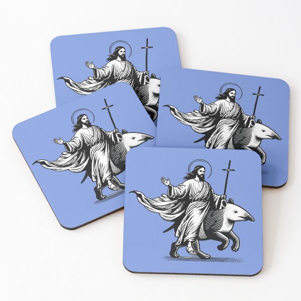 Item preview, Jesus Riding a Tapir - Ex-Mormon Joke - Not a Colt - Utah LDS Joke - Book of Mormon designed and sold by thecrownarts.