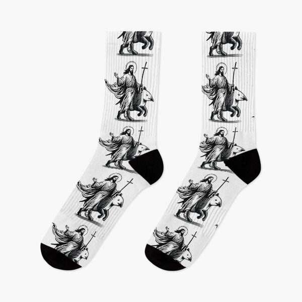 Item preview, Jesus Riding a Tapir - Ex-Mormon Joke - Not a Colt - Utah LDS Joke - Book of Mormon designed and sold by thecrownarts.