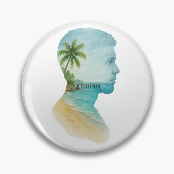Item preview, Crash Boat Beach Within a Man’s Silhouette designed and sold by Por.Ahi.PR.