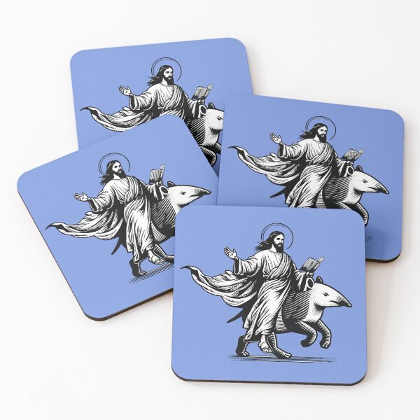 Item preview, Jesus Riding a Tapir - Ex-Mormon Joke - Not a Colt - Utah LDS Joke - Book of Mormon designed and sold by thecrownarts.